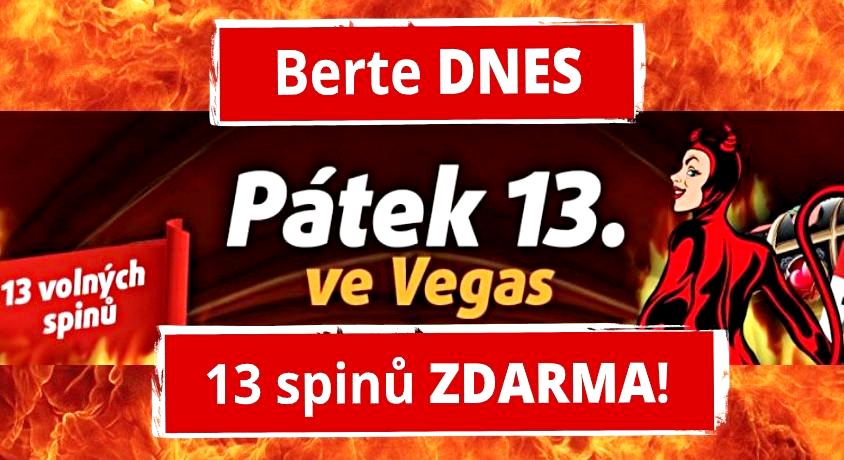 Pátek 13 casino bonus Tipsport Vegas