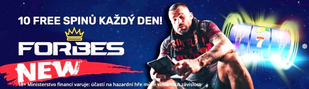 Forbes a jeho ambasador Karlos Vémola nabízí 10 free spinů každý den.