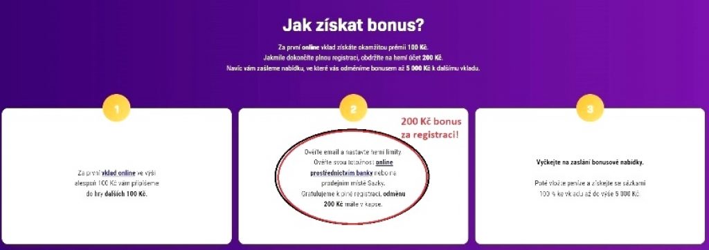 jak získat sazka bonus za registraci ukázka a návod