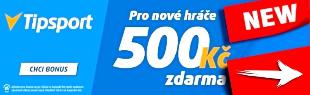 Tipsport bonus bez vkladu 500 ZDARMA dnes do casino online herny