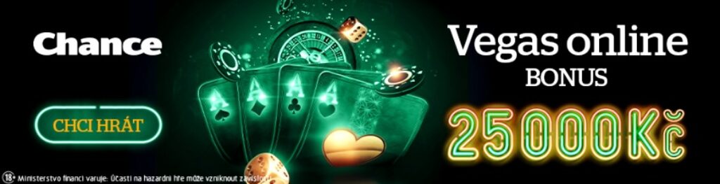 Vegas bonus 25 000 Kč od společnosti Chance