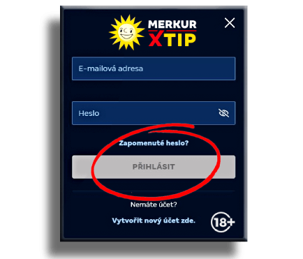 Přihlášení do casina MerkurXtip s bonusem