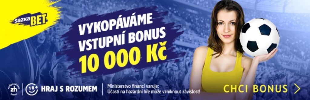 Vstupní bonus 10 000 Kč od Sazkabetu