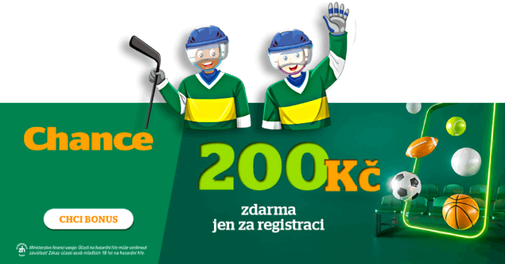 chance hokejové bonusy 200 Kč zdarma