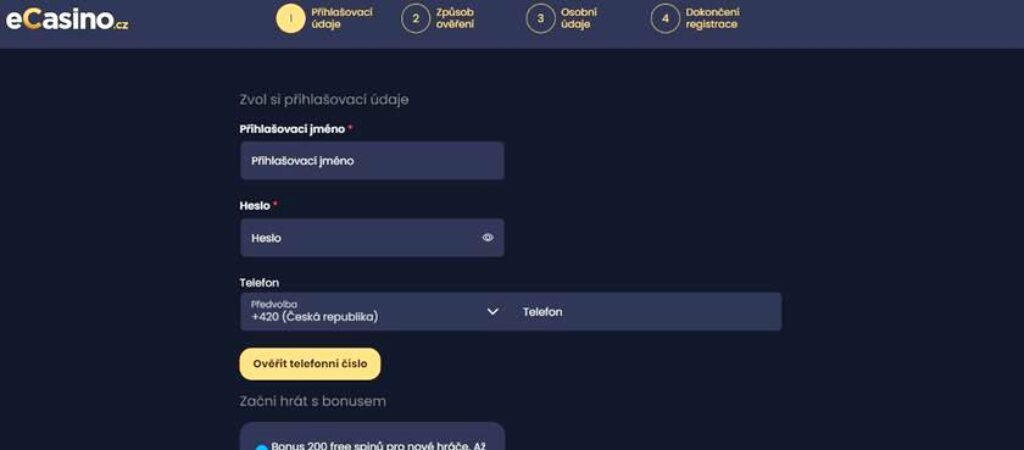 ecasino registrace na automaty