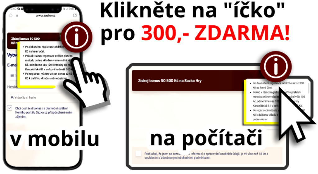 Sazka nabízí bonus 300 Kč