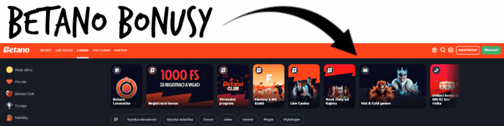 Betano bonus pro casino i kurzy