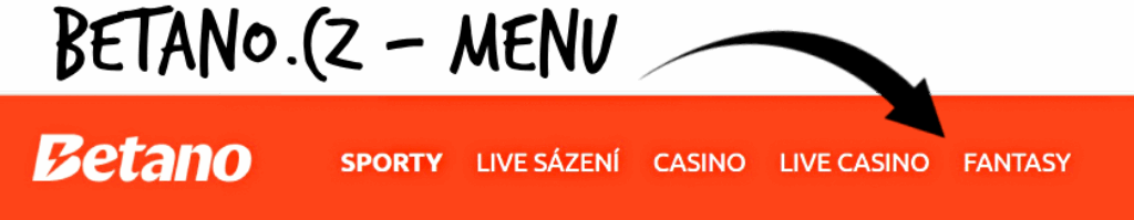 betano.cz menu