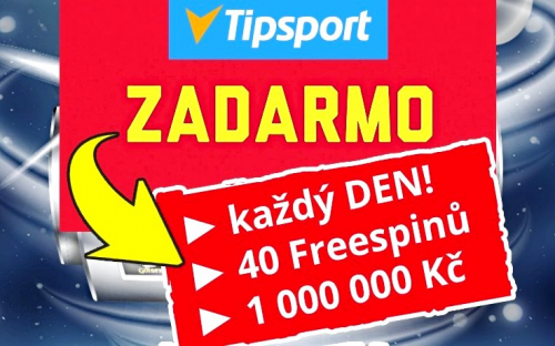 TIPSPORT SMRŠŤ NOVÝCH HER | 80 Novinek Tipsport Vegas | ZDARMA 40 FreeSpinů DENNĚ po dobu 14 dnů + 1.000.000 Kč!